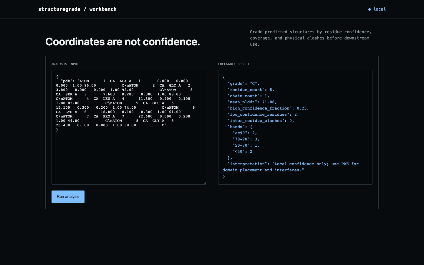 structuregrade working browser demo